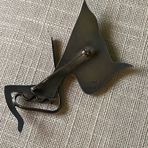 Vintage Brooch Sterling Silver Ed Wiener Signed Artist Piece modernist dancer - Picture 7 of 14